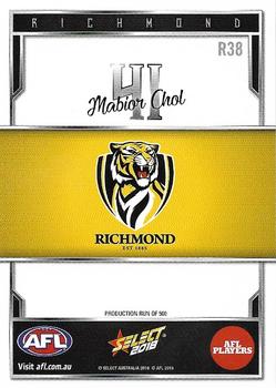 2018 Select AFL Club Team Sets - Richmond Tigers #R38 Mabior Chol Back